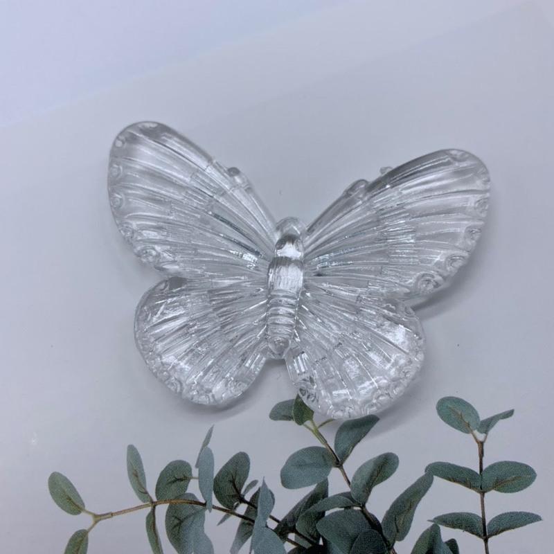 10个diy手机壳装饰材料压克力材质蝴蝶手工编织包包点缀透明蝴蝶珠子