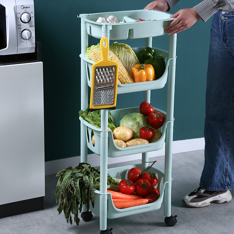 菜篮子置物架厨房菜架子多层菜架蔬菜果蔬收纳放菜篮收纳架落地式大号