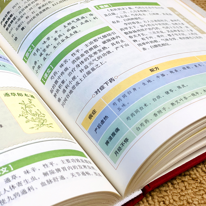 [醉染正版]布面精装神农本草经彩图珍藏版原著原版现代家庭养生指导中医养生入门日常食疗食养图书书籍中医药学典藏名著书高清大图