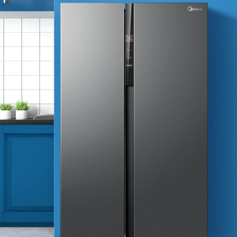 美的(Midea)550升变频一级能效对开双开门超薄家用电冰箱BCD-550WKPZM(E)