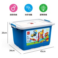 邦宝教育产品拼装积木儿童玩具齿轮系列大颗粒3岁以上STEAM幼儿园早教实践教材教具创客礼物教育实践套装8901-1