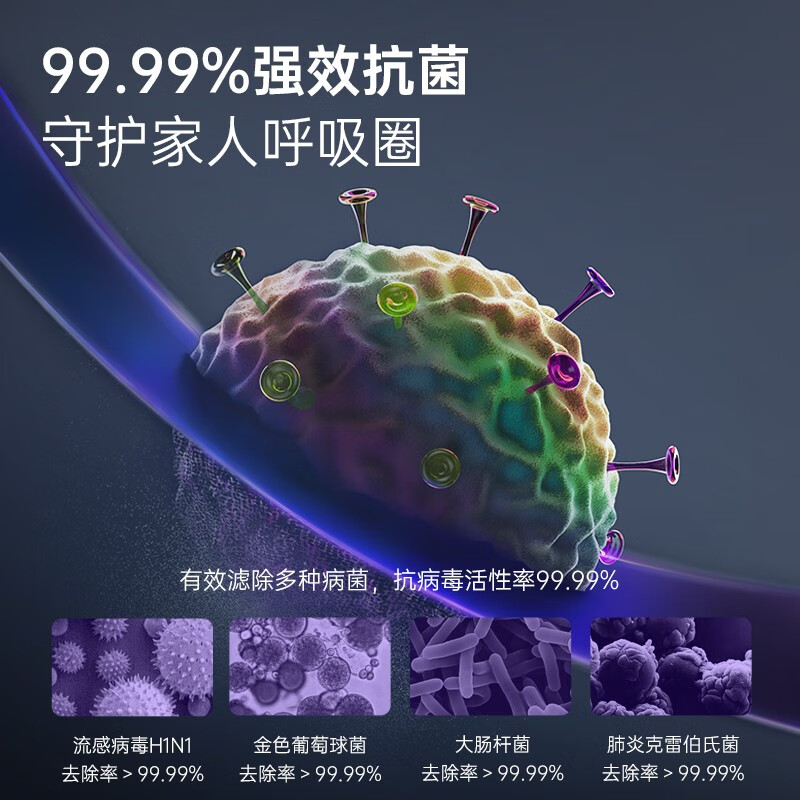摩飞 家用负离子净化除菌语音控制立式空气循环扇 MR3900高清大图