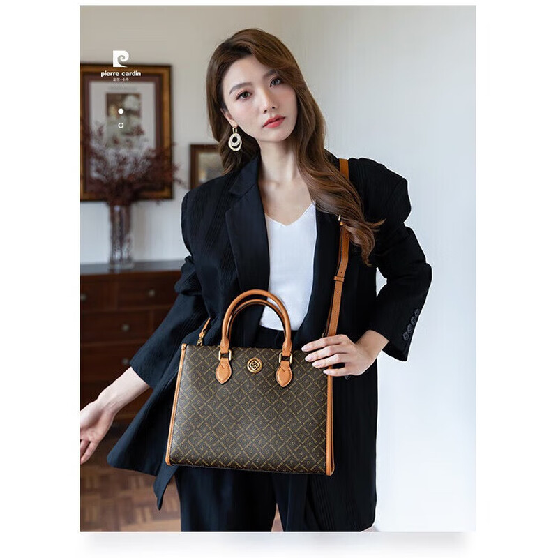皮尔卡丹(pierre cardin)新款休闲百搭手提斜挎包W23229071-1高清大图