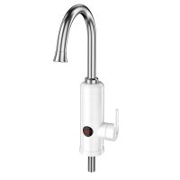 南极人电热水龙头速热即热式冷热加热器电热水器家用淋浴厨房厨宝 插头款[免费送] 豪华款象牙白[下进水]