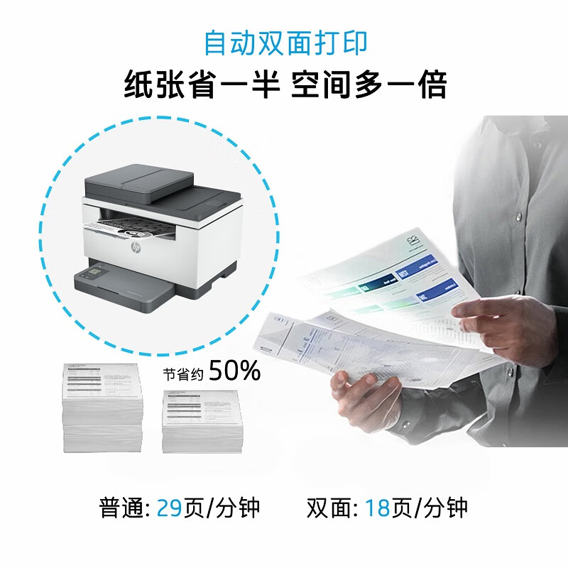 惠普(HP)233sdw激光打印机黑白 无线自动双面家用小型办公多功能复印扫描三合一高清大图