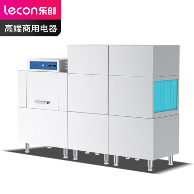 乐创(lecon)商用洗碗机 通道式自动化大型酒店食堂刷碗机 单缸单喷淋带双烘干 LC-J-BD200-2D