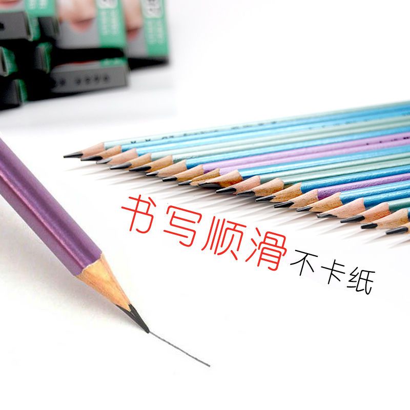 考试专用2b三角杆铅笔套装小学生无毒橡皮擦铅笔文具学习用品批发 高档2B三角杆铅笔 12支铅笔 [赠2铅笔帽+4握笔器]