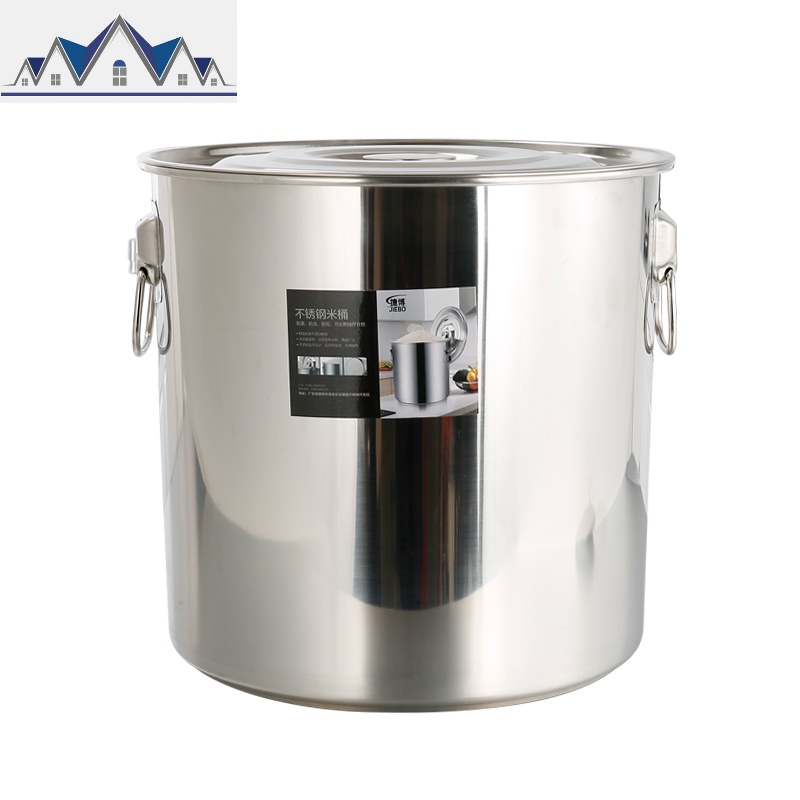 304不锈钢米桶50斤装储米箱防虫防潮10kg大米缸家用30斤水缸面桶 三维工匠收纳桶 100斤米桶