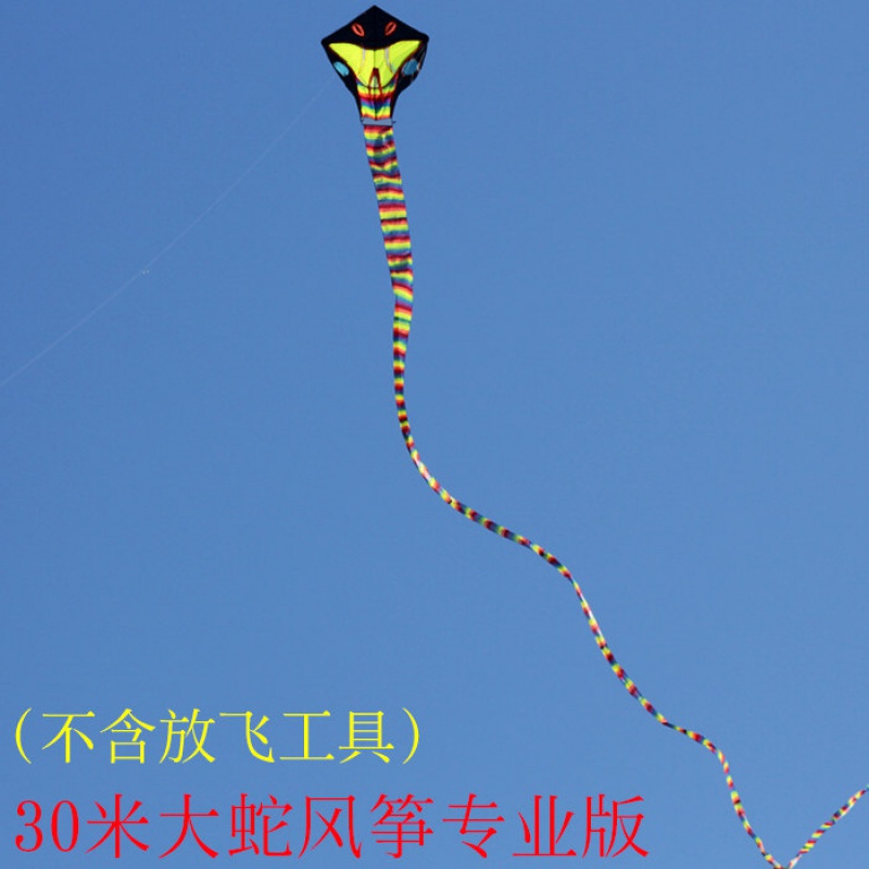 潍坊风筝 15米/30米竹叶青 青蛇眼镜王蛇 新款大型风筝创意 三维工匠 30米眼镜蛇高清大图