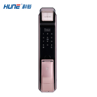 HUNE科裕智能锁 推拉式家用指纹锁 防盗门密码锁 电子锁大门锁 X80（玫瑰金）标准版