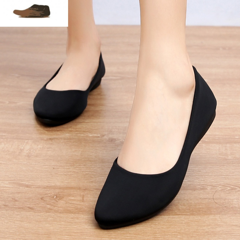 ideamini老北京布鞋女单鞋平底软底职业空姐鞋黑色上班工作鞋久站不累