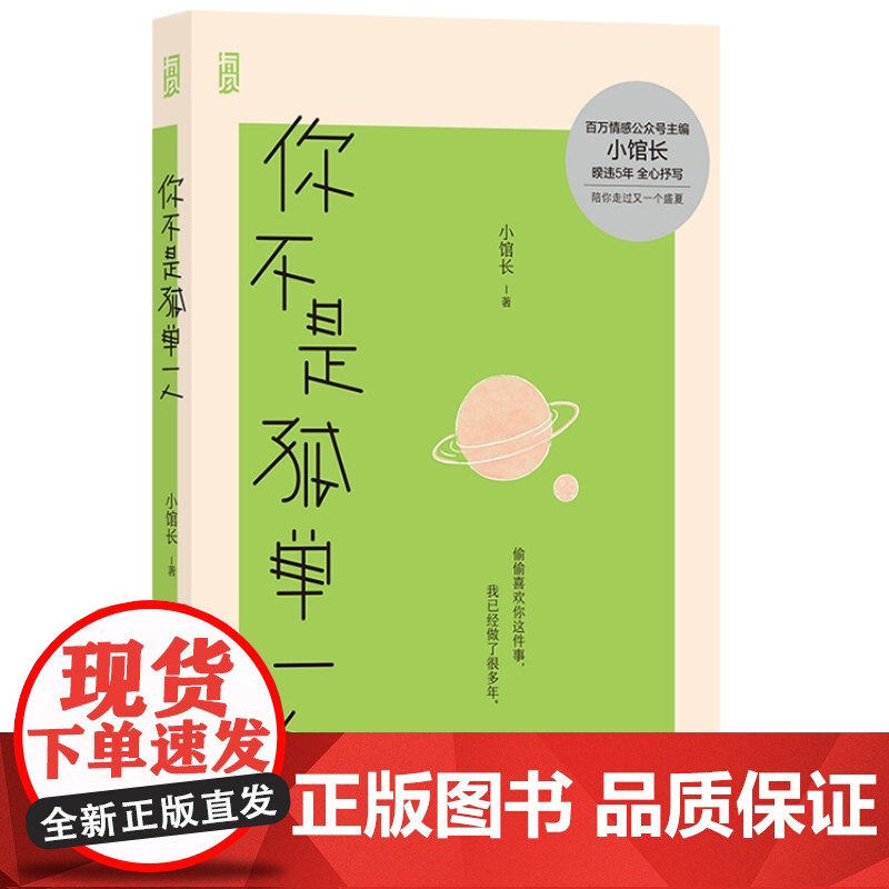 你不是孤单一人 偷偷喜欢你这件事 做了很多年 陪你走过又一个盛夏 百万情感号主编小馆长著 青春文学失恋疗愈散文书籍 后浪高清大图