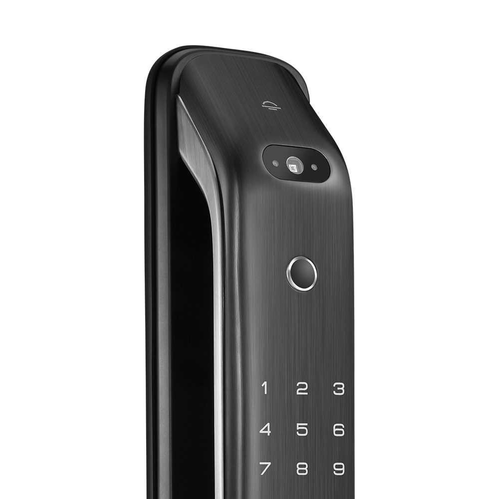 凯迪仕(Kaadas)智能锁K20-F指纹锁家用防盗门锁电子密码锁全自动推拉智能门锁人脸识别锁锂电池太灰色高清大图