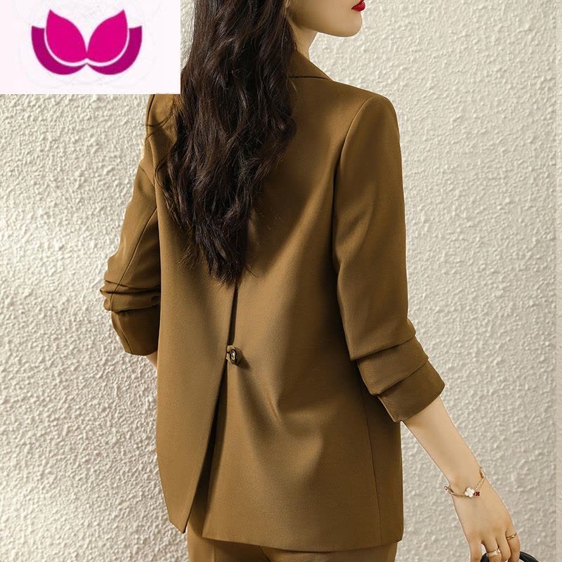 七斓黑色小西装外套女2023新款小个子高级感气质正装西服职业套装图片