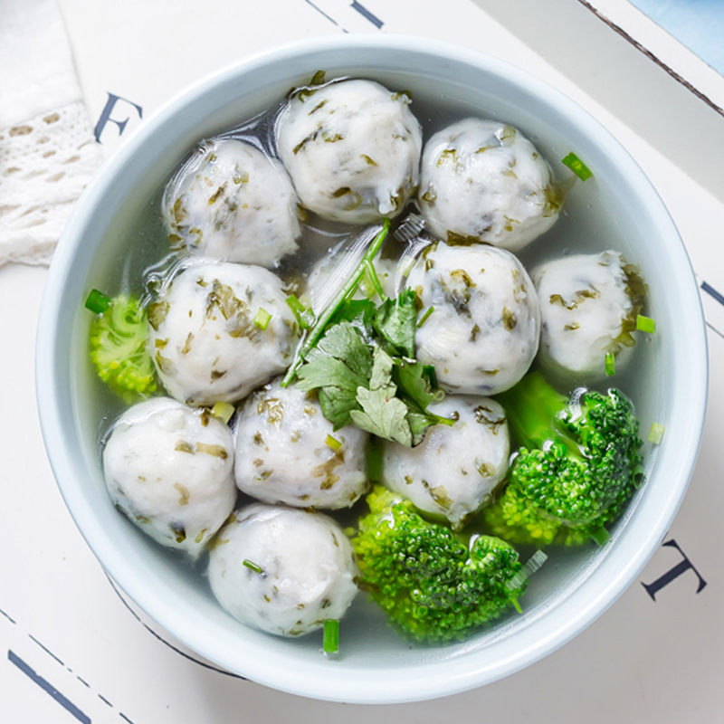 [拍2份发6斤]千渔旺紫菜马鲛鱼丸 手工制作速冻丸子肉类丸鱼丸 烧烤关东煮小吃麻辣烫海鲜火锅食材鱼丸 1500g