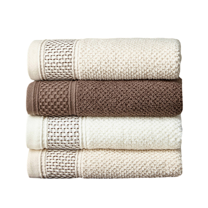 伊伊爱 都市蜂巢毛浴巾三件套 混色/YBH25295