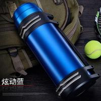 菲跃304超大旅行壶保温杯大容量保温壶户外水杯男杯子车载水壶瓶 蓝色2.5升