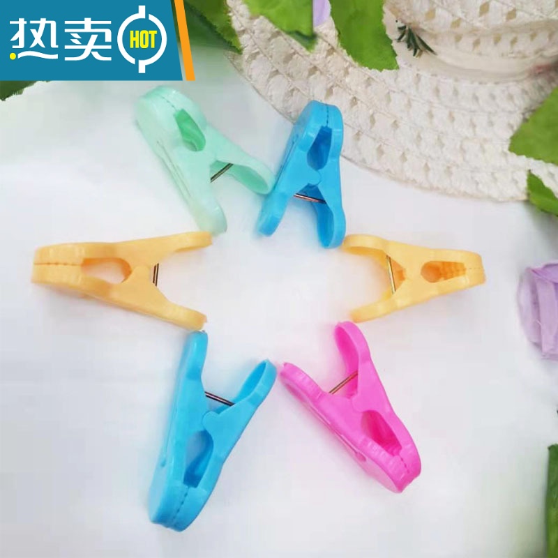 敬平小夹子家用夹衣服内衣袜子衣架防风固定晾衣夹多功能塑料晾晒夹 豌豆夹(24支) 超市专卖/一等料高清大图