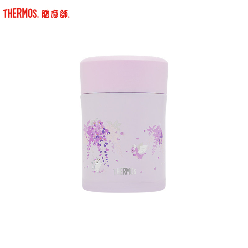 朱一龙同款膳魔师紫藤花系列保温杯吸管杯玻璃花茶杯焖烧罐保温壶TCLA-470S-PL(FL-IV)