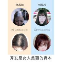 优选头顶补片女隐形无痕真人丝假空气刘海假片假女遮白 30cm 全真-栗棕色