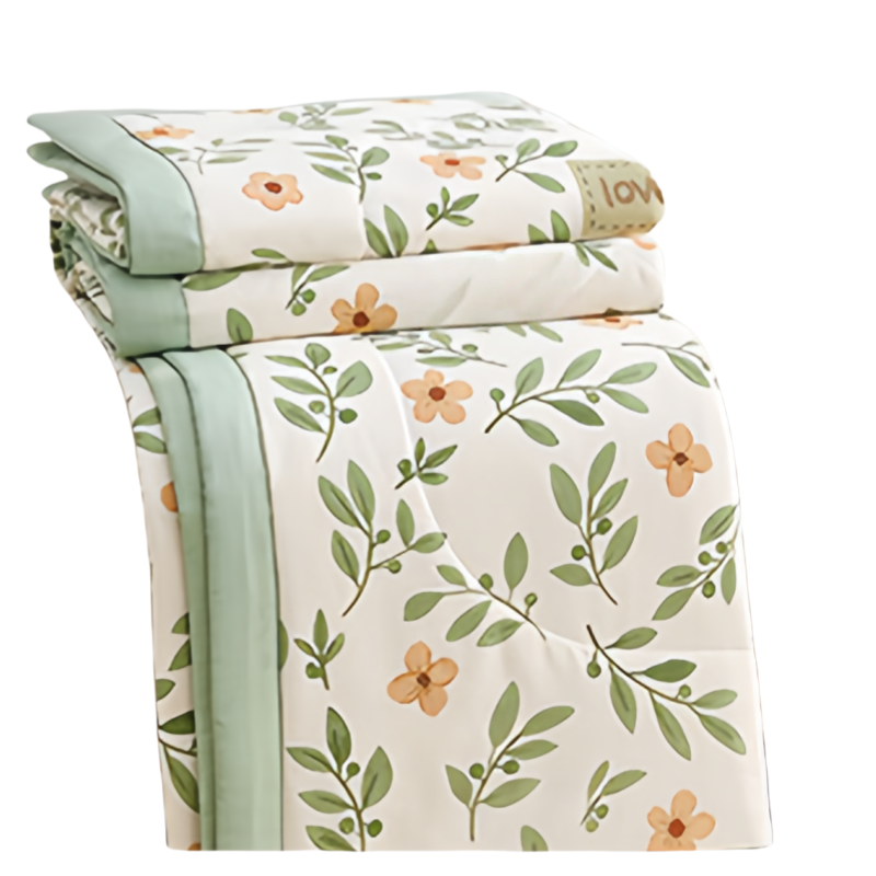 铭思沃夏被200*230cm条薄荷绿高清大图