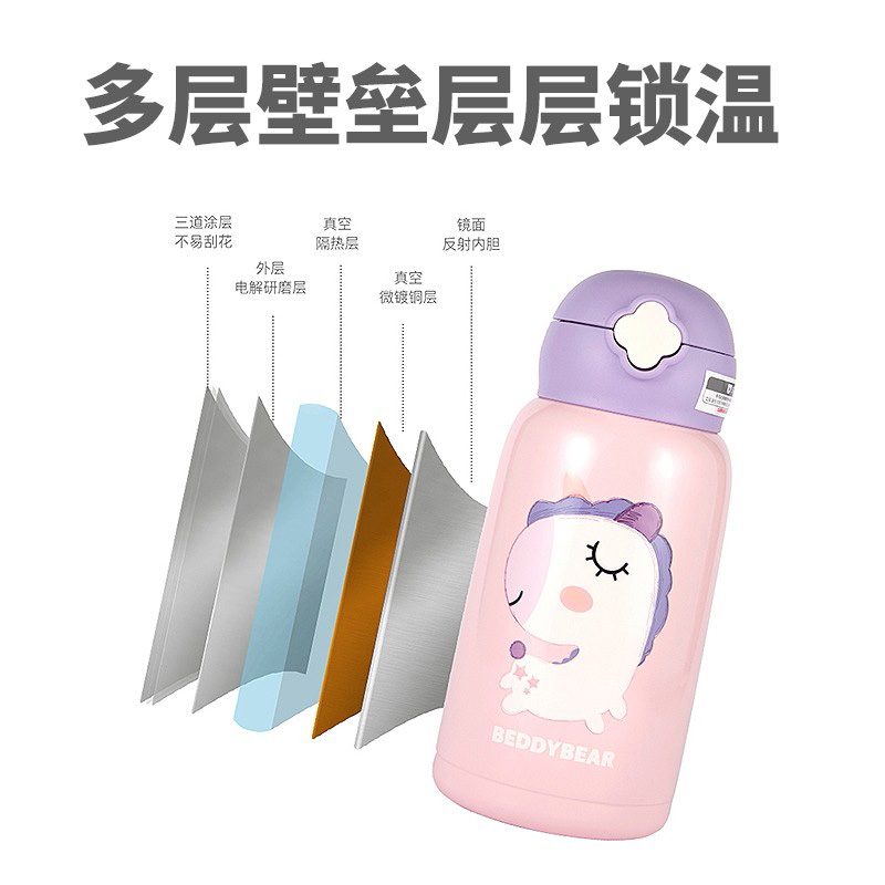 杯具熊 独角兽 RT105-630 保温杯 630ml 粉色高清大图