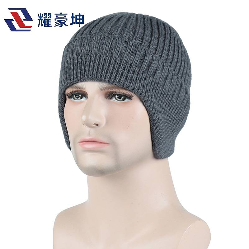 耀豪坤毛线护耳帽防风户外保暖秋冬季弹力帽fh3/顶高清大图