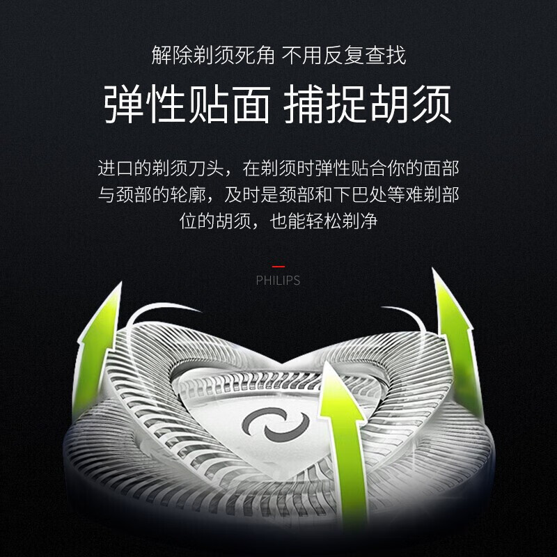 飞利浦(Philips)电动剃须刀便携款PQ190/16 男士刮胡刀 胡须刀进口浮动双刀头自动研磨送男友老公高清大图