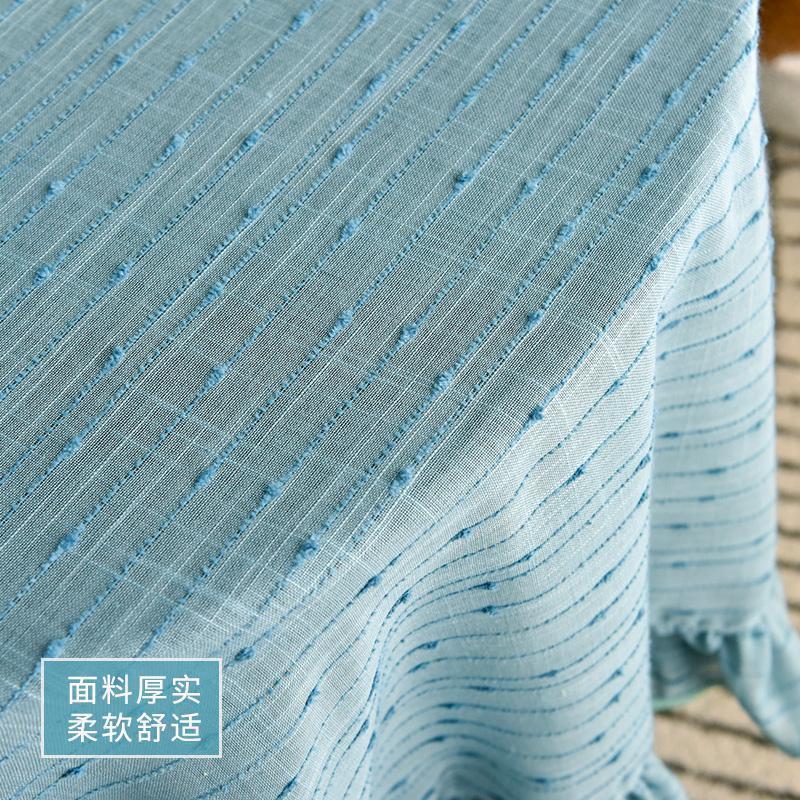 美帮汇北欧风格小圆茶几桌布阳台圆形餐桌布艺家用田园小清新荷叶边台布高清大图