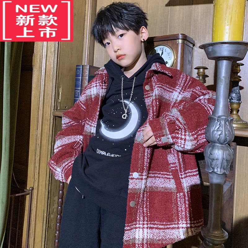 可莉允「粗花呢的夹棉外套」男童棉服女童加厚儿童秋冬韩版上衣图片