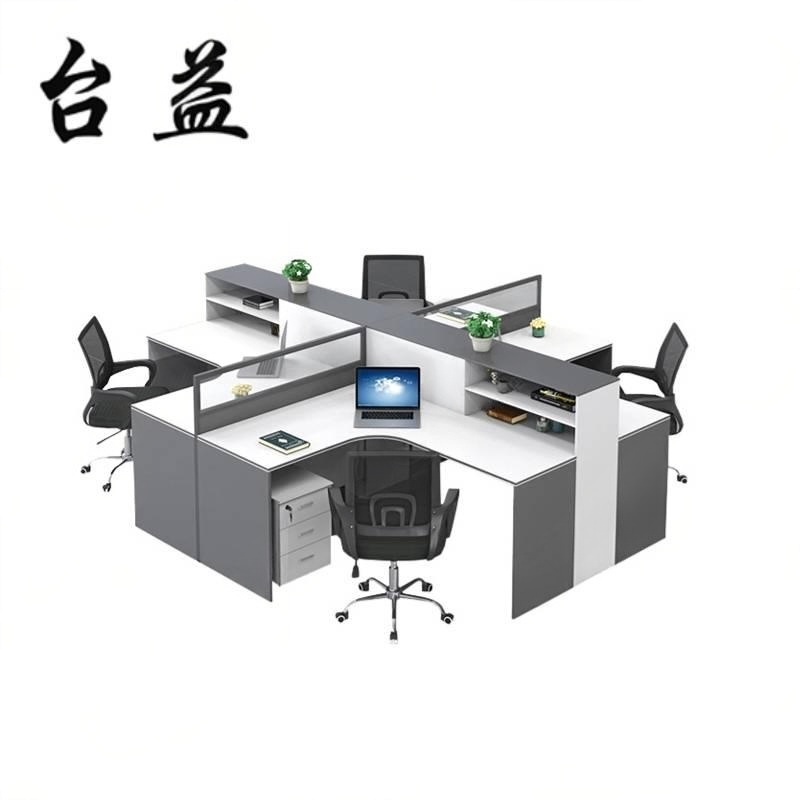 台益 办公桌 屏风工位(四人位)TY-GW2024131 2820*2820*1100mm 张高清大图