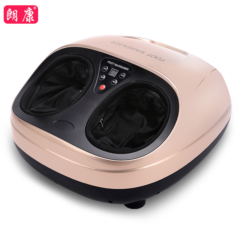 朗康LK-8808 足疗机按摩器 多功能脚底足底足部 腿部按摩器 智能温热辅助按摩仪 3D气囊加热按摩足疗机 金色