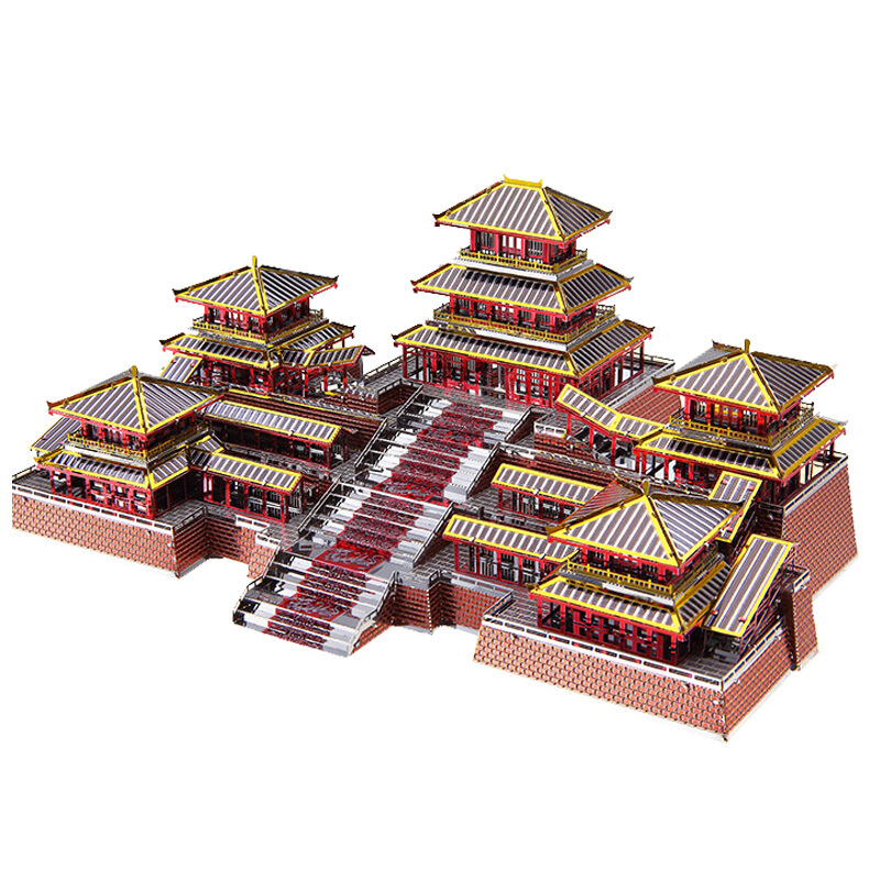 拼酷拼插模型古建筑3d立体拼装 diy手工制作玩具生日 阿房宫(送拼装