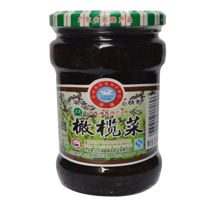 潮盛(CHAOSHENG) 精制橄榄菜285g 瓶装 榨菜 下饭菜 面条泡面好搭档 酱菜类 蔬菜类