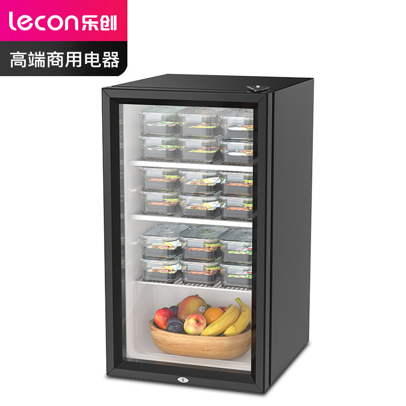 乐创 lecon 商用食品留样柜110L饮料冷柜 台式家用商用冷藏保鲜展示柜 LC-SC-110