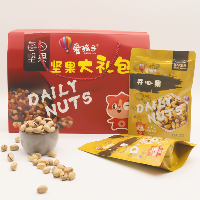 爱孩子坚果大礼包开心果整箱100g*6袋休闲零食送礼