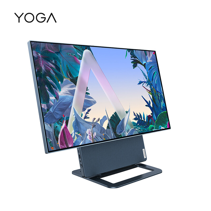 联想(Lenovo)YOGA 27 2022款 全新锐龙R7-6800H/16G/1T/集显/无线键鼠/Win11/青山绿 4K屏幕 致美一体机台式电脑台式机