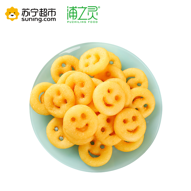 浦之灵 冷冻蔬菜 原味笑脸薯饼 1000g/袋 量贩装 儿童可爱薯饼