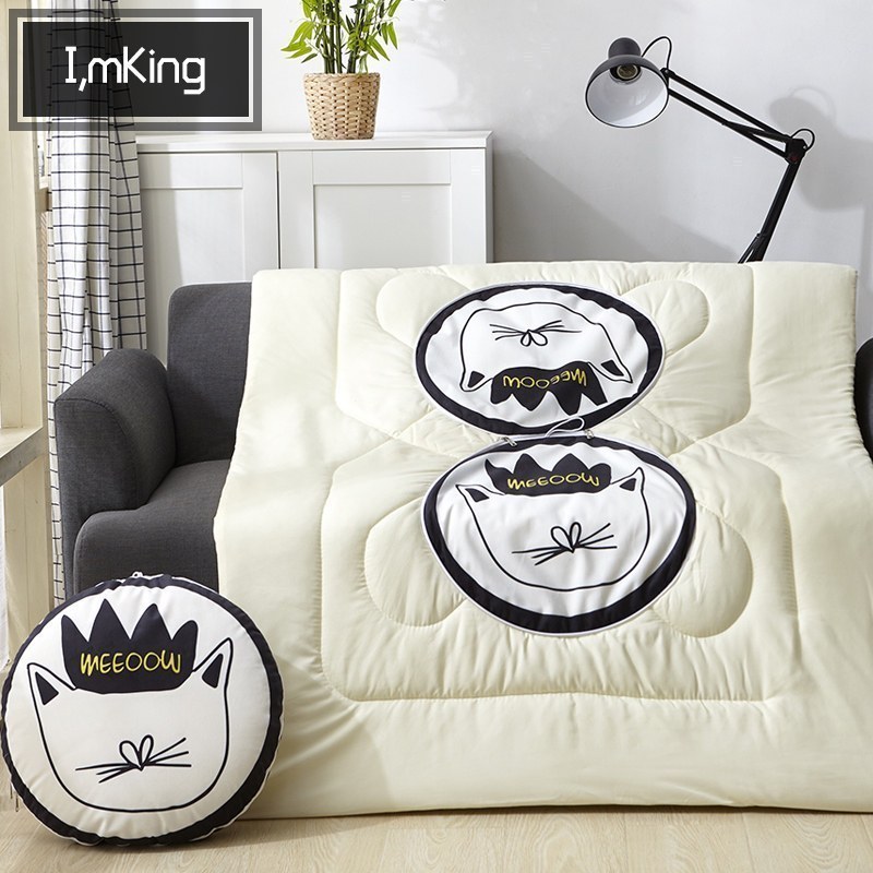 美帮汇抱枕被子两用款汽车抱枕 一对 车内 个性坐垫午睡毯子高清大图