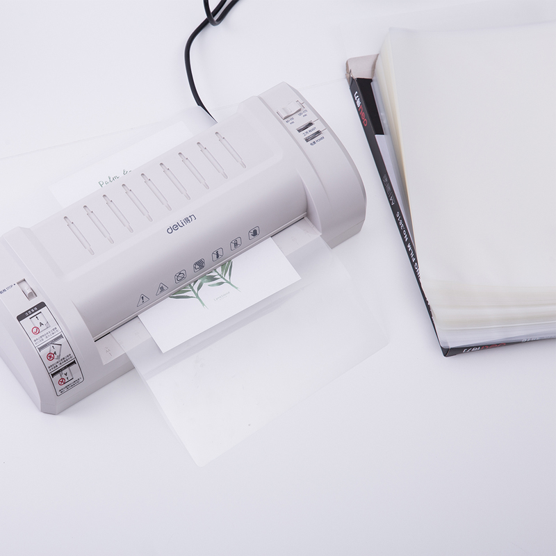 得力(deli)3817塑封膜 A4/125mic加厚型护卡膜/塑封膜216*303mm 100张/包