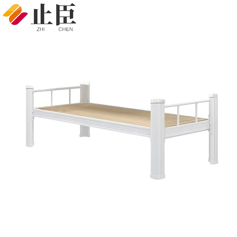止臣 单人床 铁床学生公寓床员工宿舍床单层床钢制床铁架铁艺床 T3高清大图