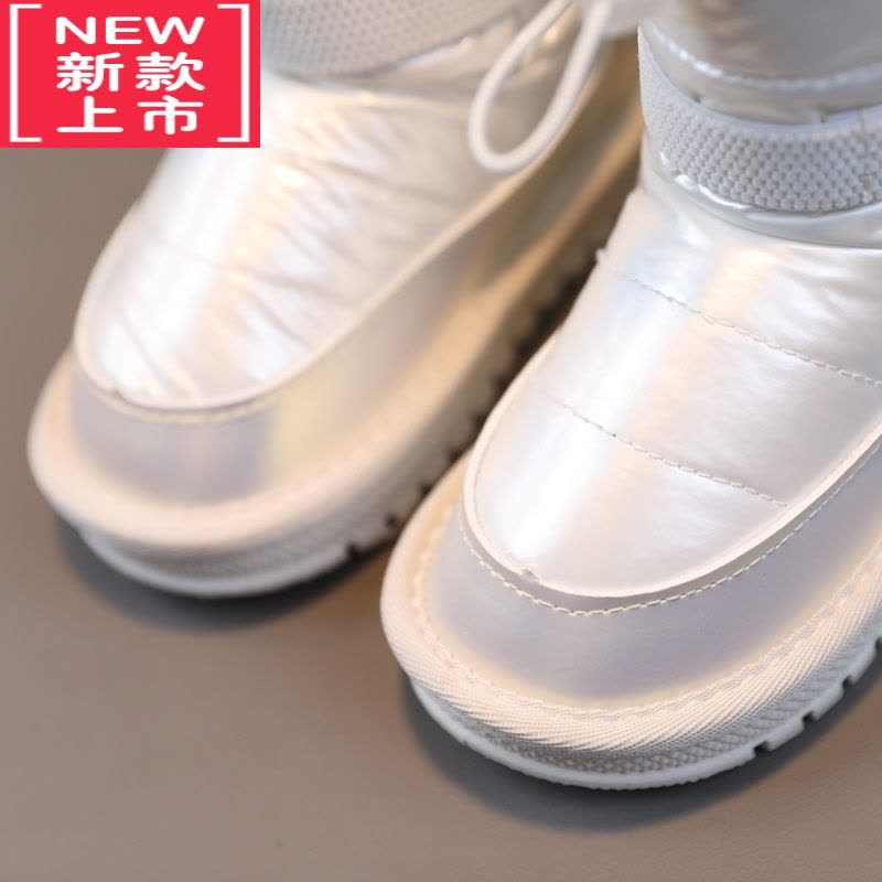 可莉允儿童雪地靴防水女童靴子冬季男童加厚棉鞋冬鞋加绒中大童保暖图片