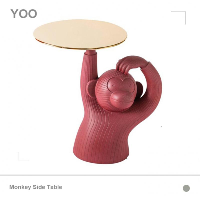 森美人现代简约客厅沙发边几北欧创意个性卧室动物小猴子边柜角几茶几高清大图