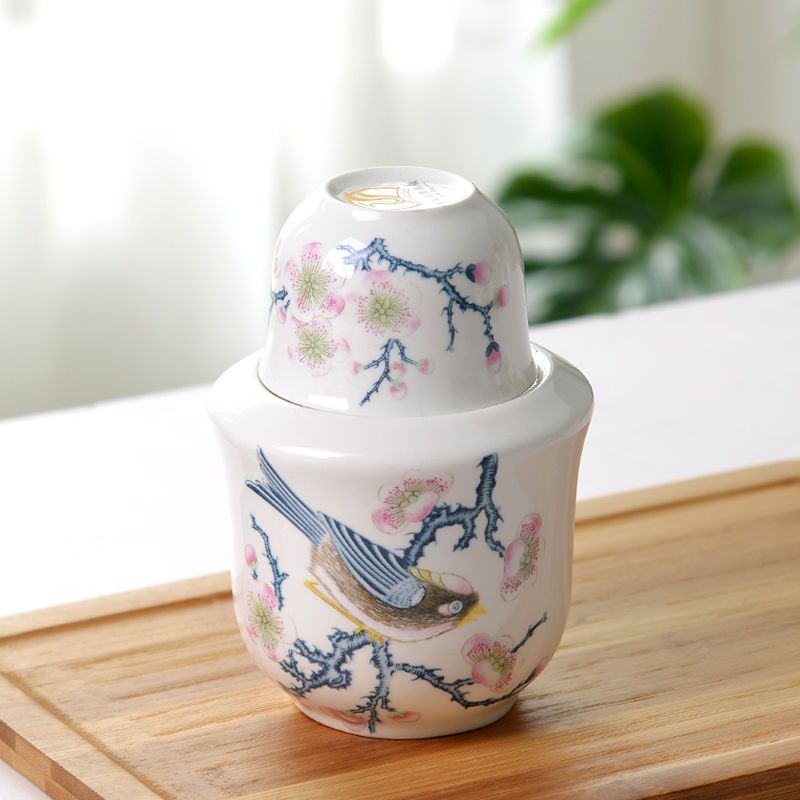 苏宁放心购唐山骨瓷酒具家用二两白酒温酒器烫酒热暖酒器酒骨瓷子