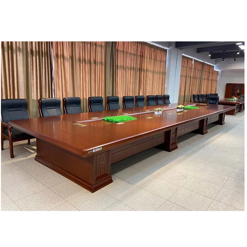 宏七家具 高端现代会议桌大型实木桌条形会议台 11000*2400*760mm高清大图