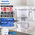 飞利浦净水壶厨房净水器自来水过滤壶直饮滤水器家用4.2L过滤水壶AWP2814 净水壶1壶1芯【专家版】 4.2L