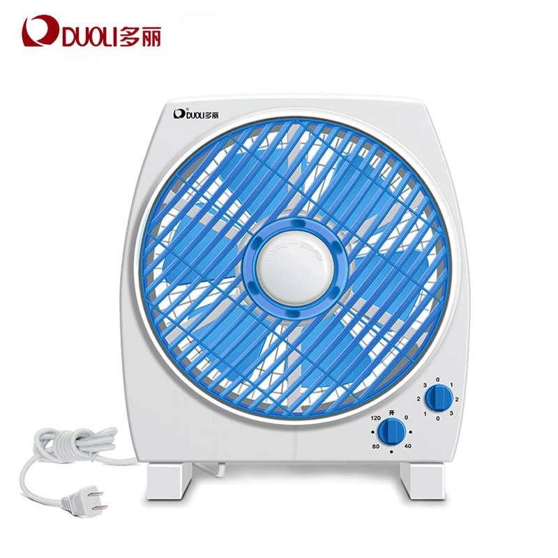 多丽kyt125e电风扇小风扇台扇五叶扇天蓝色单位台