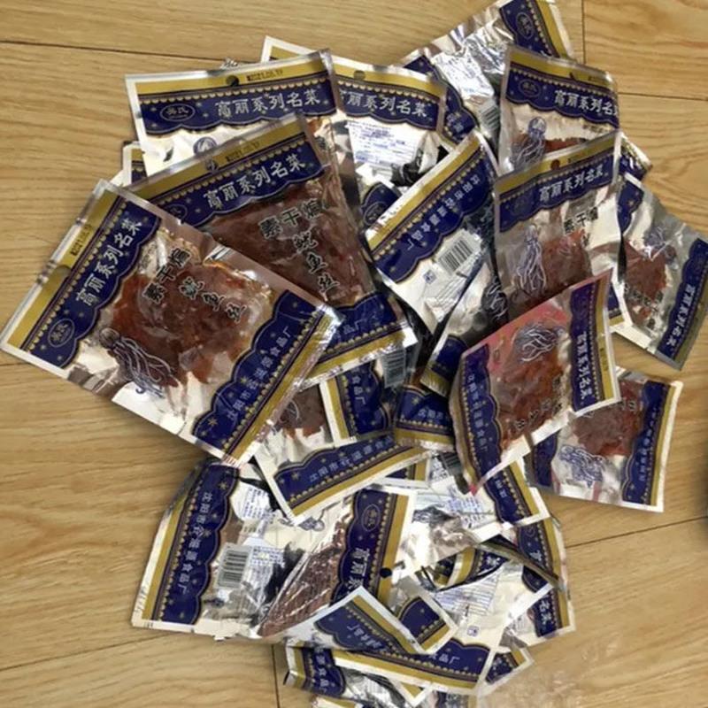 素干煸鱿鱼丝辣条30g8090后童年怀旧零食香麻辣素食素肉吴氏高丽 素干煸鱿鱼丝5袋