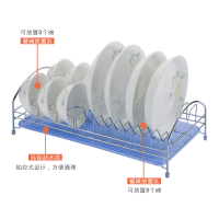 厨房置物架落地多层储物沥水碗碟架双层放碗餐具收纳神器碗架用品 单层碗架+1个水盘
