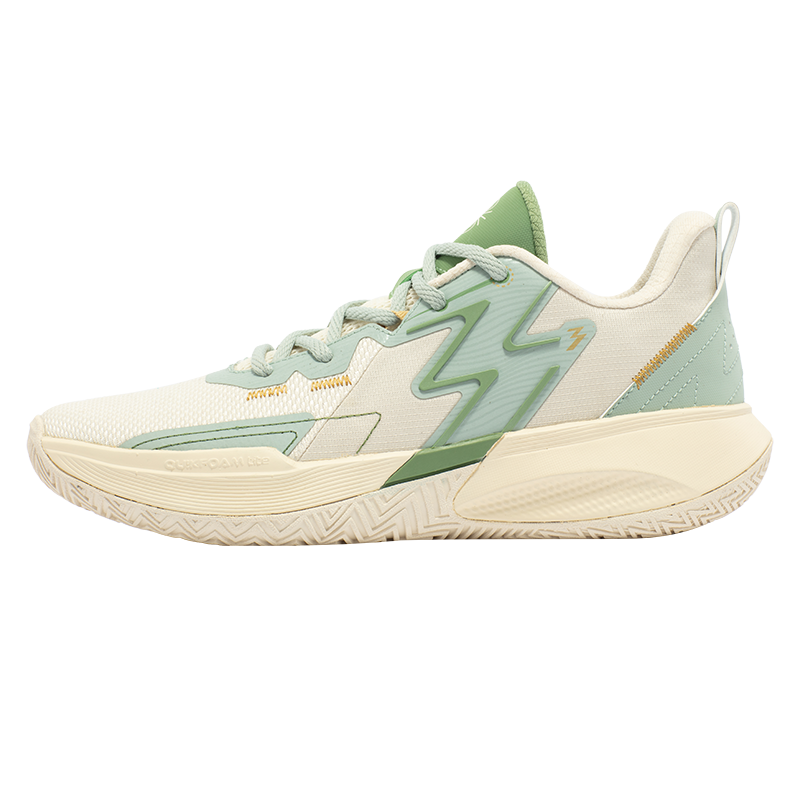 BIG3 Team丨361°篮球鞋男运动鞋新款实战耐磨防滑透气学生球鞋男 西米色/无花果绿 42码